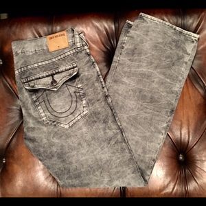 True Religion Men’s Acid Treated Jeans